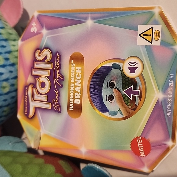 3 pack DREAMWORKS Trolls Queen Poppy Viva Branch soft plush toy with sounds new - Picture 3 of 4